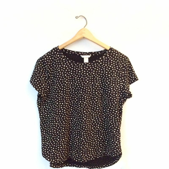 h and m polka dot top